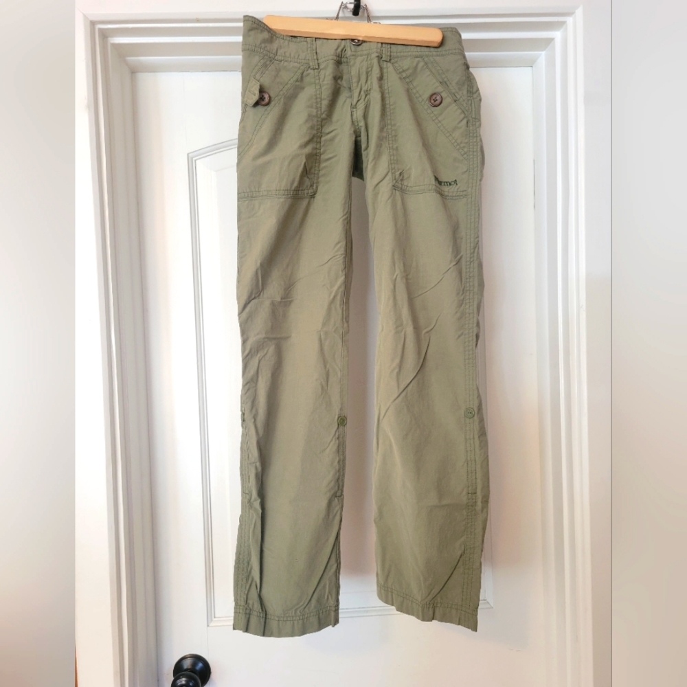 Marmot Convertible Hiking Pants, Green, Size 2